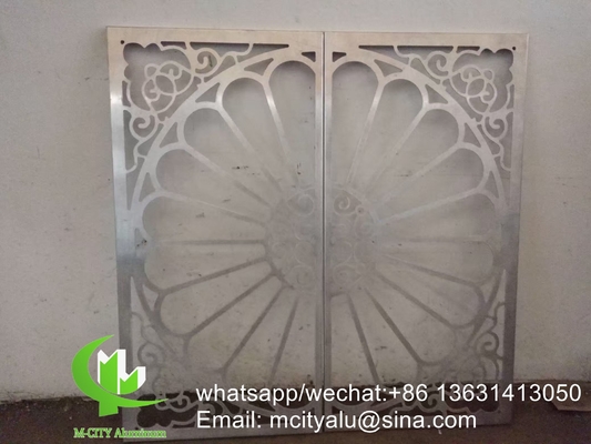 Pantalla láser CNC Perforada de 3 mm Panel de revestimiento de aluminio metálico