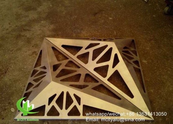 panel de revestimiento de aluminio con hoja de panel de tallado de patrón hueco para decoración de paredes de cortinas