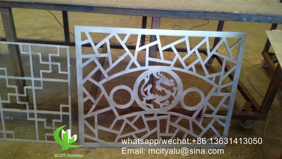 panel de revestimiento de aluminio con hoja de panel de tallado de patrón hueco para decoración de paredes de cortinas