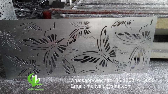 panel de pared revestido de aluminio con hoja de panel de tallado de patrón perforado para decoración de paredes de cortinas