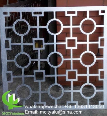 Hojas de paneles perforados de aluminio metálico para la decoración de ventanas