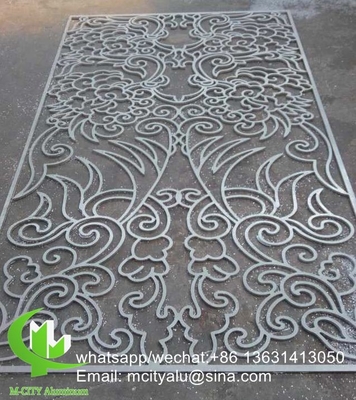 Panel de corte por láser de aluminio metálico, hoja perforada para decoración