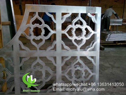 hojas de paneles tallados de aluminio grabados para decoración de paredes de cortinas