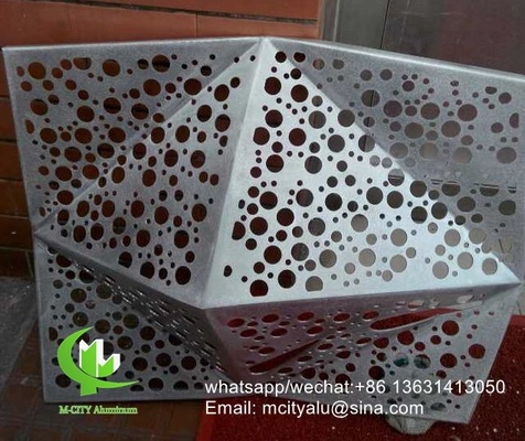 Panel de tallado CNC Perforado de 3 mm Panel de revestimiento de aluminio metálico para pared de cortina