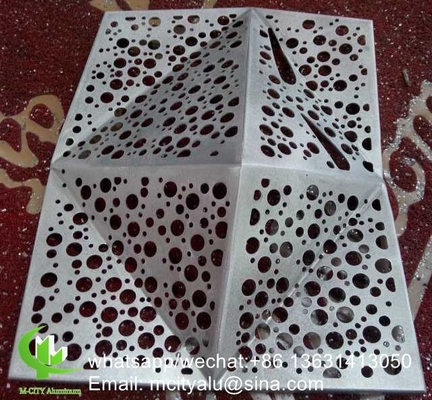 Panel de revestimiento de aluminio para fachada con recubrimiento en polvo de 3 mm de espesor