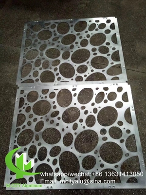 Ecrano de tallado CNC Perforado 3 mm Panel de revestimiento de aluminio metálico para pared de cortina