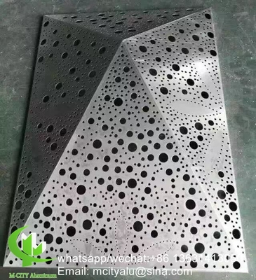 Fabricación a medida Panel de revestimiento de aluminio metálico hoja perforada para fachada de revestimiento