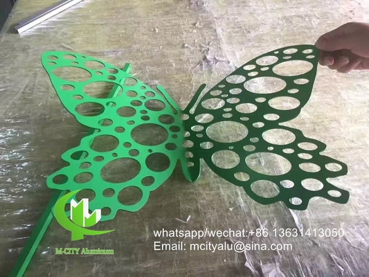 mariposa Hoja perforada decorativa de aluminio metálico para decoración