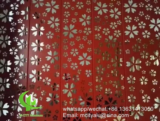 Panel de corte láser de aluminio para decoración de techos con pintura pvdf de 2 mm de espesor