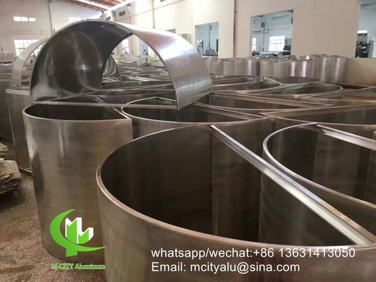 panel de revestimiento de aluminio hecho a medida con agujero de perforación para pared cortina de fachada