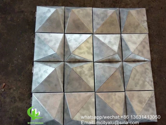 panel de revestimiento de fachada de aluminio hecho a medida con revestimiento en polvo para pared cortina de fachada