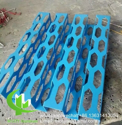 panel de revestimiento de aluminio hecho a medida con agujero de perforación para pared cortina de fachada