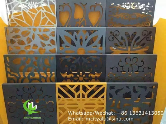 Panel perforado de aluminio para pared cortina de fachada con pintura pvdf de 2 mm de espesor