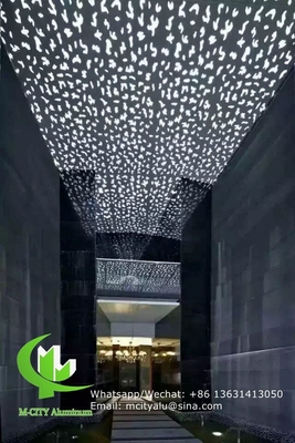 flor Hoja de panel de corte por láser de aluminio para pared con recubrimiento en polvo