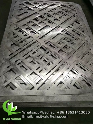 pantalla láser CNC de estilo flor Perforado 2,5 mm Panel de revestimiento de aluminio metálico para pared de cortina