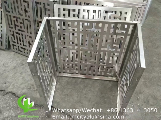 cubierta de aire ac perforado hueco de aluminio cortado por láser cnc lámina de pantalla de aluminio para la decoración de revestimiento de pared