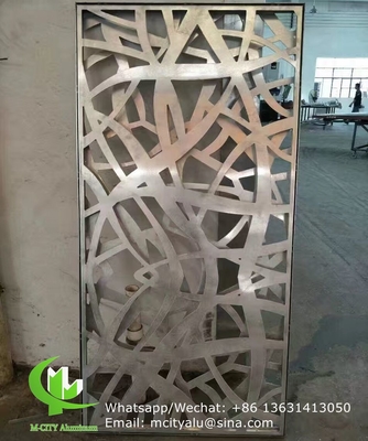pantalla láser CNC de estilo flor Perforado 2,5 mm Panel de revestimiento de aluminio metálico para pared de cortina