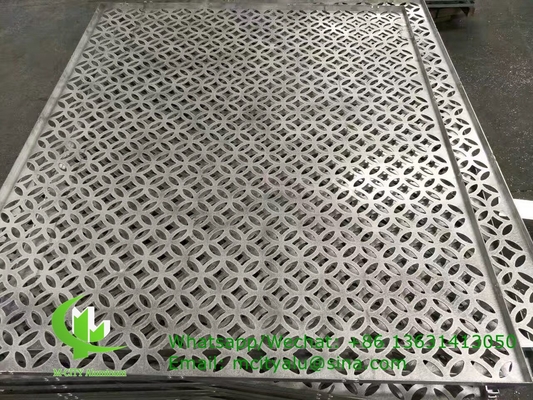 pantalla láser CNC de estilo flor Perforado 2,5 mm Panel de revestimiento de aluminio metálico para pared de cortina