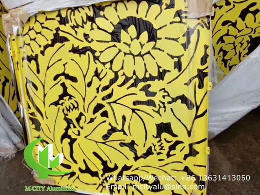 Hoja perforada de aluminio para decoración de paredes con pintura pvdf de 2 mm de espesor