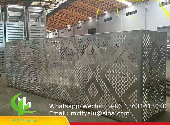 Acondicionador de aire cubierta de aluminio fachada de revestimiento de metal hoja de flexión de 2,5 mm de espesor para la decoración de fachadas de paredes cortinas