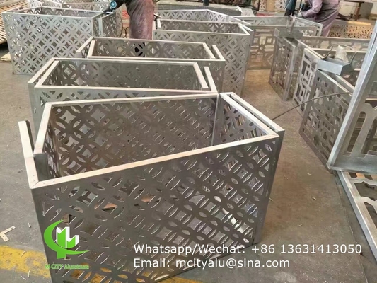 hecha a medida Panel de corte por láser de aluminio para pared cortina de fachada con panel de metal de 2,5 mm de espesor