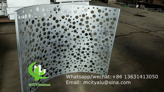 panel de revestimiento de aluminio hecho a medida con agujero de perforación para pared cortina de fachada