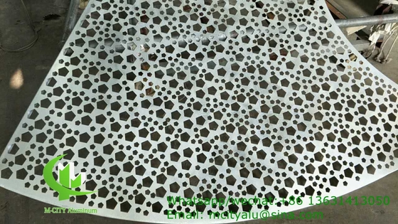 panel de revestimiento de aluminio hecho a medida con agujero de perforación para pared cortina de fachada