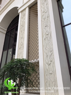 Pantalla de aluminio para pared cortina de fachada con pintura pvdf de 10 mm de grosor