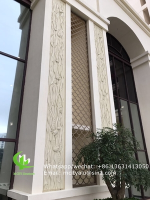 Pantalla de aluminio para pared cortina de fachada con pintura pvdf de 10 mm de grosor