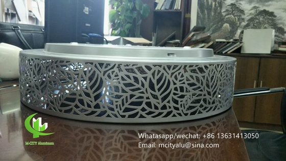 Decoración perforada de aluminio para la luz con pintura pvdf de 2 mm de espesor