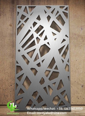 pantalla de corte de aluminio con varios patrones de diseño panel de corte láser para el balcón ventana de fachada