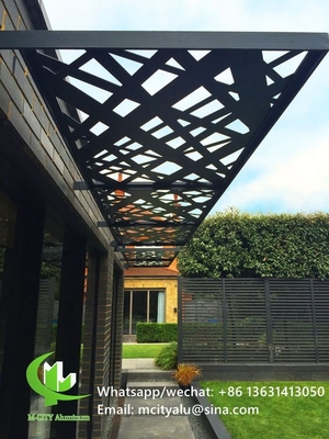 pantalla de corte de aluminio con varios patrones de diseño panel de corte láser para el balcón ventana de fachada