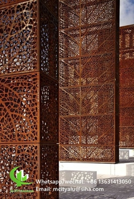 Hoja de paneles de aluminio cortados por láser para la decoración de cercas paneles de pared perforados