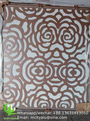 Panel de corte por láser de aluminio metálico con varios diseños panel de corte por láser para ventanas de fachada de balcón