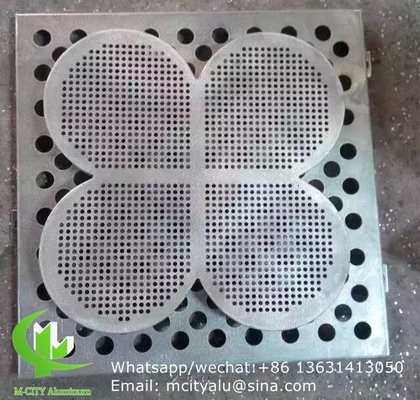 panel de revestimiento de aluminio de patrón hueco de 3 mm con acabado pvdf para fachada de pared cortina panel sólido panel único