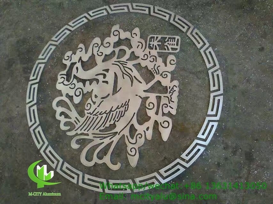 panel de revestimiento de aluminio de patrón hueco de 3 mm con acabado pvdf para fachada de pared cortina panel sólido panel único