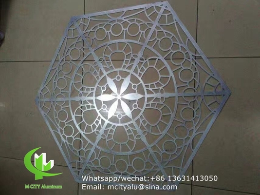 panel de revestimiento de aluminio de patrón hueco de 3 mm con acabado pvdf para fachada de pared cortina panel sólido panel único