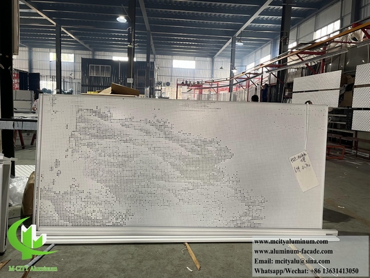 Panel de revestimiento metálico blanco recubierto en polvo fachadas de aluminio Decoración del techo