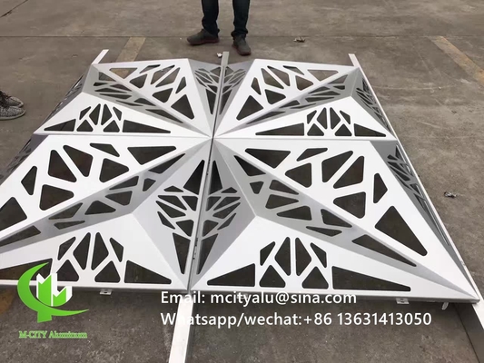 Panel de revestimiento 3D de aluminio Panel de pared decorativo de fachada de aluminio para fachada con hoja de metal de 2 mm 1m x 1m