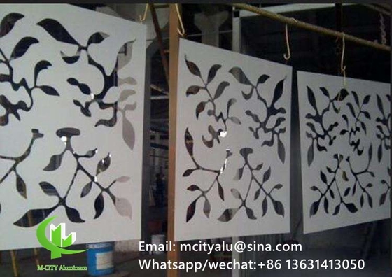 Hoja perforada de aluminio para revestimiento de fachada de pantalla panel de pared con pantalla de corte láser de 2 mm de espesor