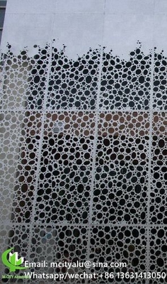 Panel de pared hueco de aluminio para revestimiento de fachada de paredes cortinas panel de pared con pantalla perforada de 2 mm de espesor