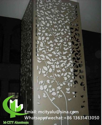 Panel de pared hueco de aluminio para revestimiento de fachada de paredes cortinas panel de pared con pantalla perforada de 2 mm de espesor