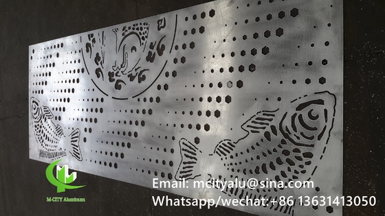 Panel de pared hueco de aluminio para revestimiento de fachada de paredes cortinas panel de pared con pantalla perforada de 2 mm de espesor