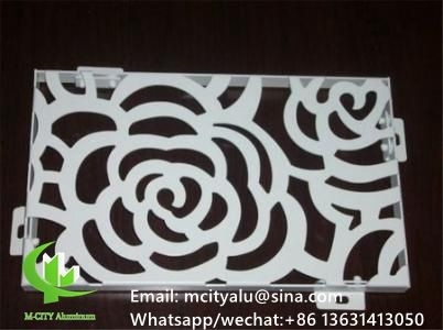 Panel de pared de pantalla hueca de aluminio para revestimiento de fachada de paredes cortinas con pantalla perforada de 2 mm de grosor