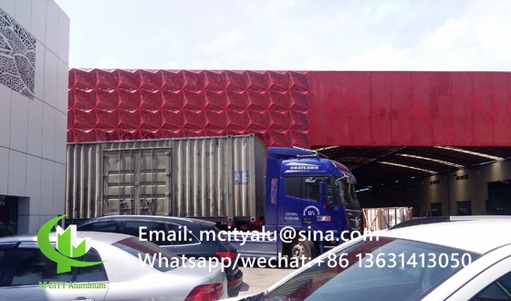 Panel perforado de aluminio de revestimiento de fachada de chapa metálica de 2,5 mm de espesor para decoración de fachada de pared cortina