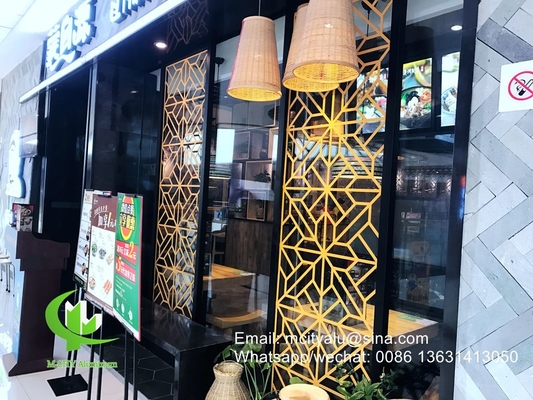 Hoja perforada de aluminio para ventana de pantalla cerca divisoria de la sala con pantalla de corte láser de 2 mm de espesor