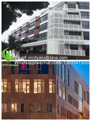 Panel de pared decorativo de aluminio de China para revestimiento de fachada con acabado revestido con pvdf en polvo