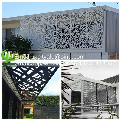Cortado por láser Panel perforado de aluminio para paredes de cortinas fachada revestimiento panel de pared con pantalla perforada de 2 mm de espesor