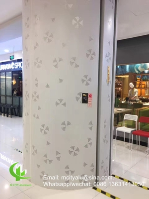 Panel decorativo perforado de aluminio para revestimiento de fachada de paredes de cortinas con láminas perforadas de 3 mm de espesor