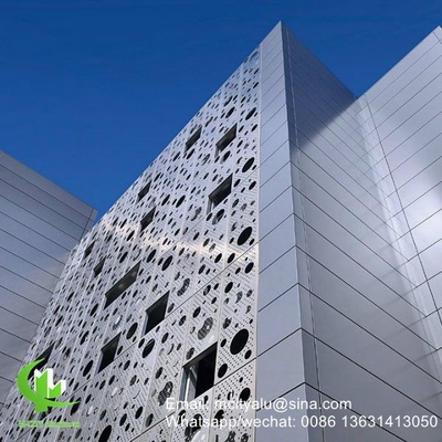 metal Panel decorativo perforado de aluminio para pared de cortina fachada revestimiento panel de pared de 3 mm de espesor perforado
